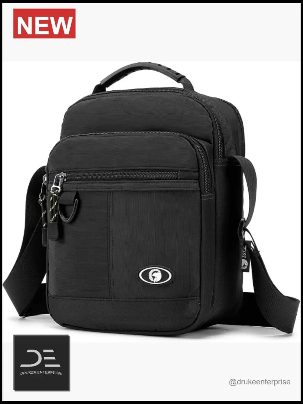 Waterproof Nylon Crossbody Messenger Bag for Men Tablet Shoulder Bag Work Travel